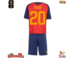 Spain Pedri Gonzalez #20 Replica Home Stadium Kit for Kids World Cup 2026 Short Sleeve (+ pants)